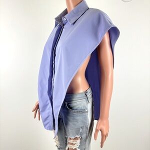 NWT Women's Detachable Dickey Collar Blouse Half Shirts Faux Collar Size Small